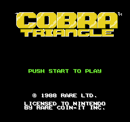 Cobra Triangle (Europe) Title Screen